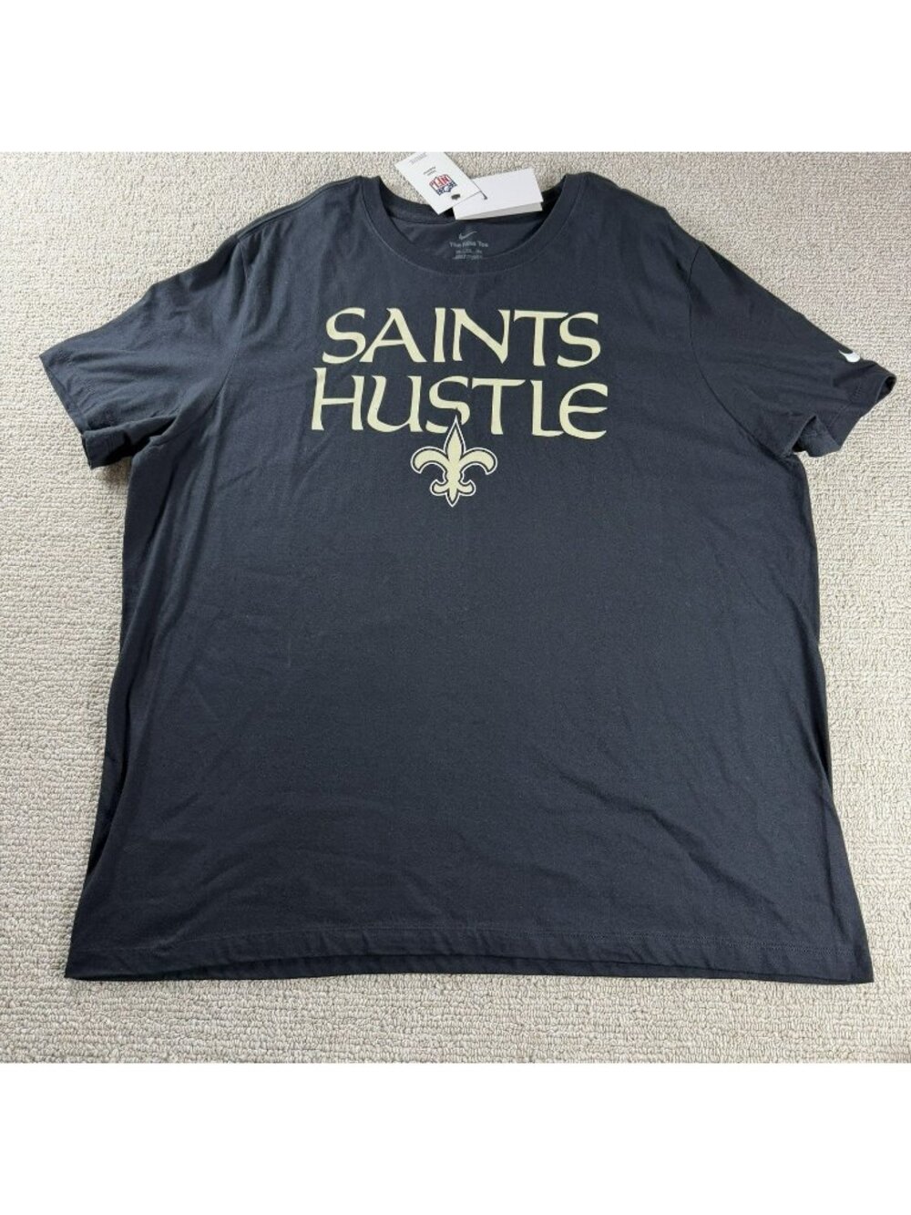 Nike New Orleans Saints Hustle NFL T-Shirt Black Gold Men’s Size XXL